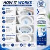 p2 Eco-Friendly Toilet Foam Cleaner Spray Cleans Deodorizes Removes Limescale Leaves Fresh Scent Powerful Cleanse 500ml